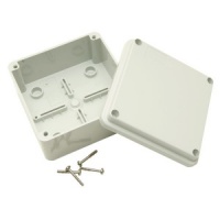 IP55 Waterproof Junction Box - 100 x 100 x 60mm - Grey